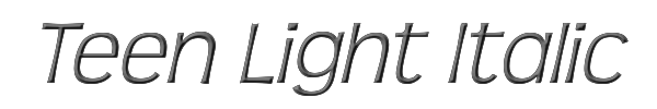 Teen Light Italic 