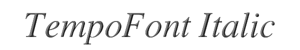 TempoFont Italic 