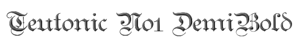 Teutonic No1 DemiBold 