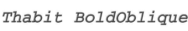 Thabit BoldOblique 