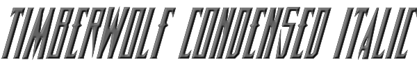 Timberwolf Condensed Italic 