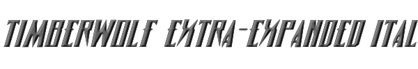 Timberwolf Extra-expanded Italic 