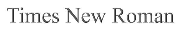 Times New Roman 