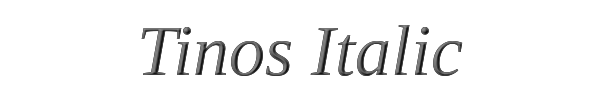 Tinos Italic 