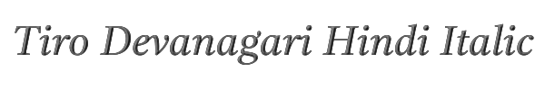 Tiro Devanagari Hindi Italic 