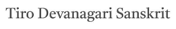Tiro Devanagari Sanskrit 
