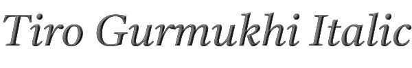 Tiro Gurmukhi Italic 