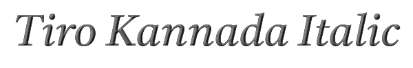 Tiro Kannada Italic 