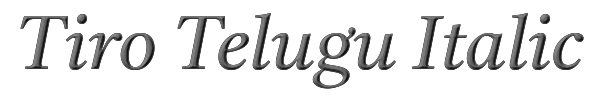 Tiro Telugu Italic 