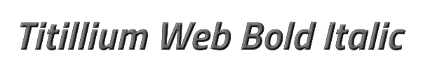 Titillium Web Bold Italic 