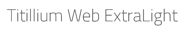Titillium Web ExtraLight 