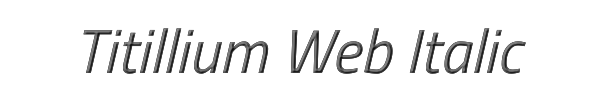 Titillium Web Italic 