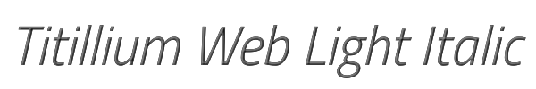 Titillium Web Light Italic 