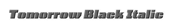 Tomorrow Black Italic 