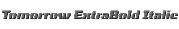 Tomorrow ExtraBold Italic 