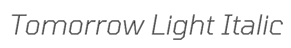 Tomorrow Light Italic 