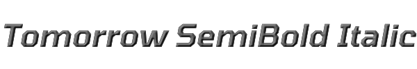 Tomorrow SemiBold Italic 