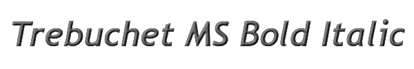 Trebuchet MS Bold Italic 