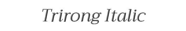 Trirong Italic 