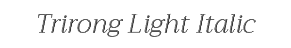 Trirong Light Italic 