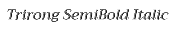 Trirong SemiBold Italic 