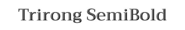 Trirong SemiBold 