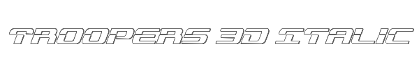 Troopers 3D Italic 