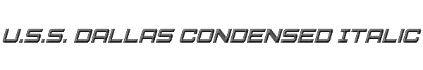 U.S.S. Dallas Condensed Italic 