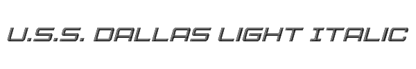 U.S.S. Dallas Light Italic 
