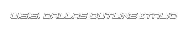 U.S.S. Dallas Outline Italic 