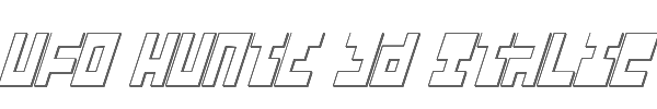 UFO Hunte 3D Italic 