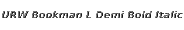 URW Bookman L Demi Bold Italic 