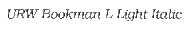 URW Bookman L Light Italic 
