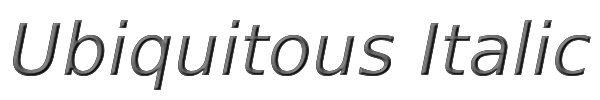 Ubiquitous Italic 