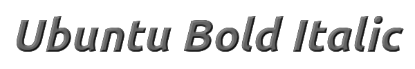 Ubuntu Bold Italic 