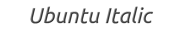 Ubuntu Italic 