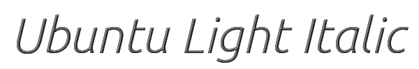 Ubuntu Light Italic 