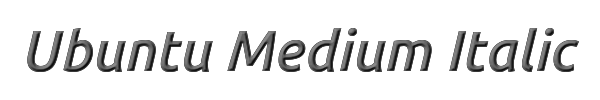 Ubuntu Medium Italic 