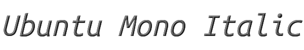 Ubuntu Mono Italic 