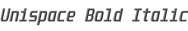 Unispace Bold Italic 