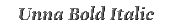 Unna Bold Italic 