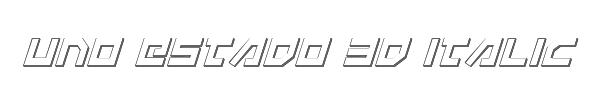 Uno Estado 3D Italic 