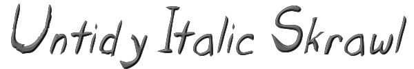 Untidy Italic Skrawl 