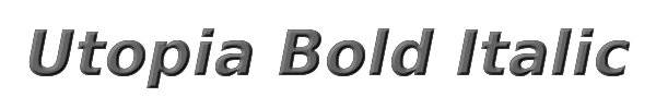 Utopia Bold Italic 