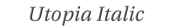 Utopia Italic 