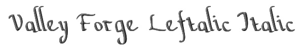 Valley Forge Leftalic Italic 