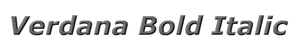 Verdana Bold Italic 