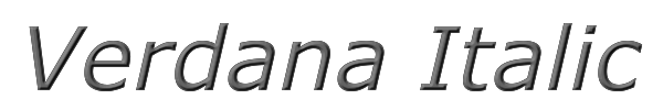 Verdana Italic 