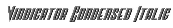 Vindicator Condensed Italic 