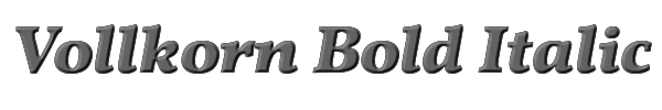 Vollkorn Bold Italic 